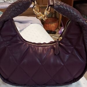 Elegant Purple Quilted Women's Bag